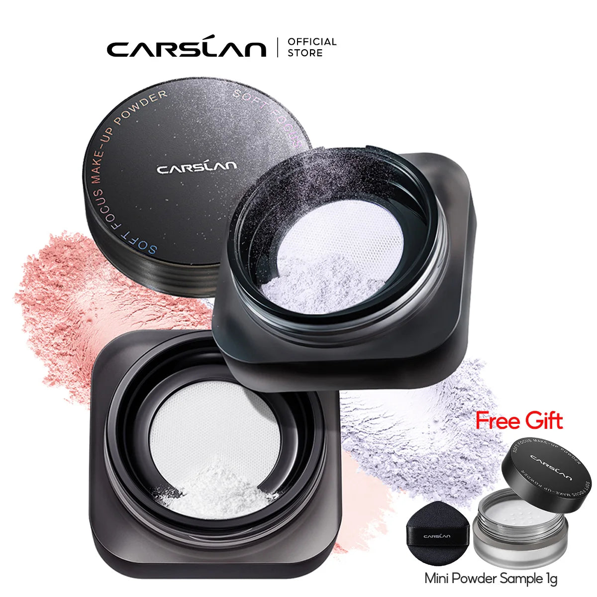 CARSLAN Black Magnetic Translucent Loose Setting Powder