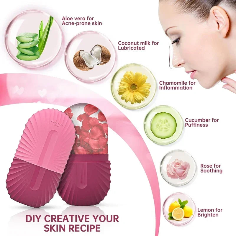 Silicone Ice Cube Face Roller Beauty Massage