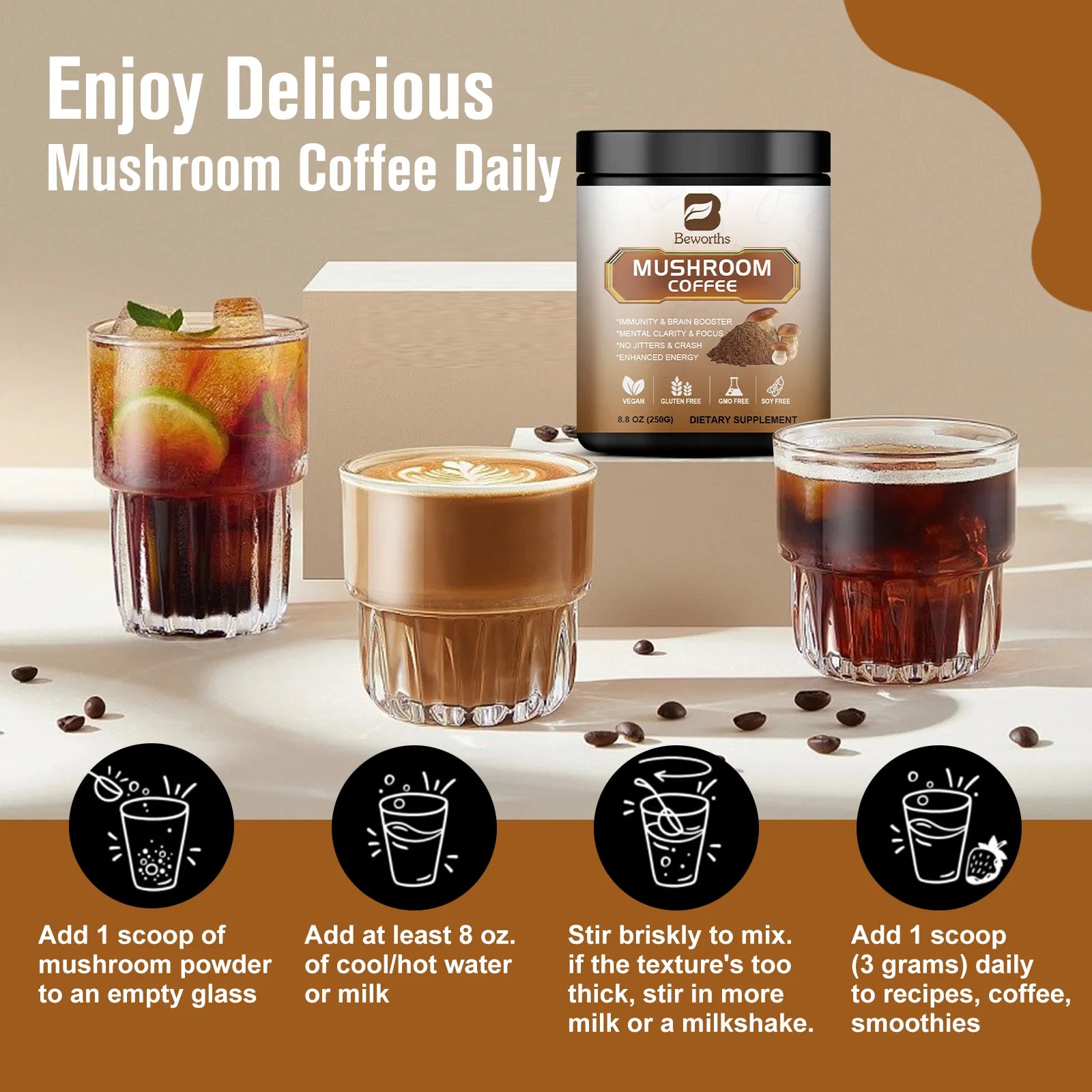 Mushroom Coffee Supplement