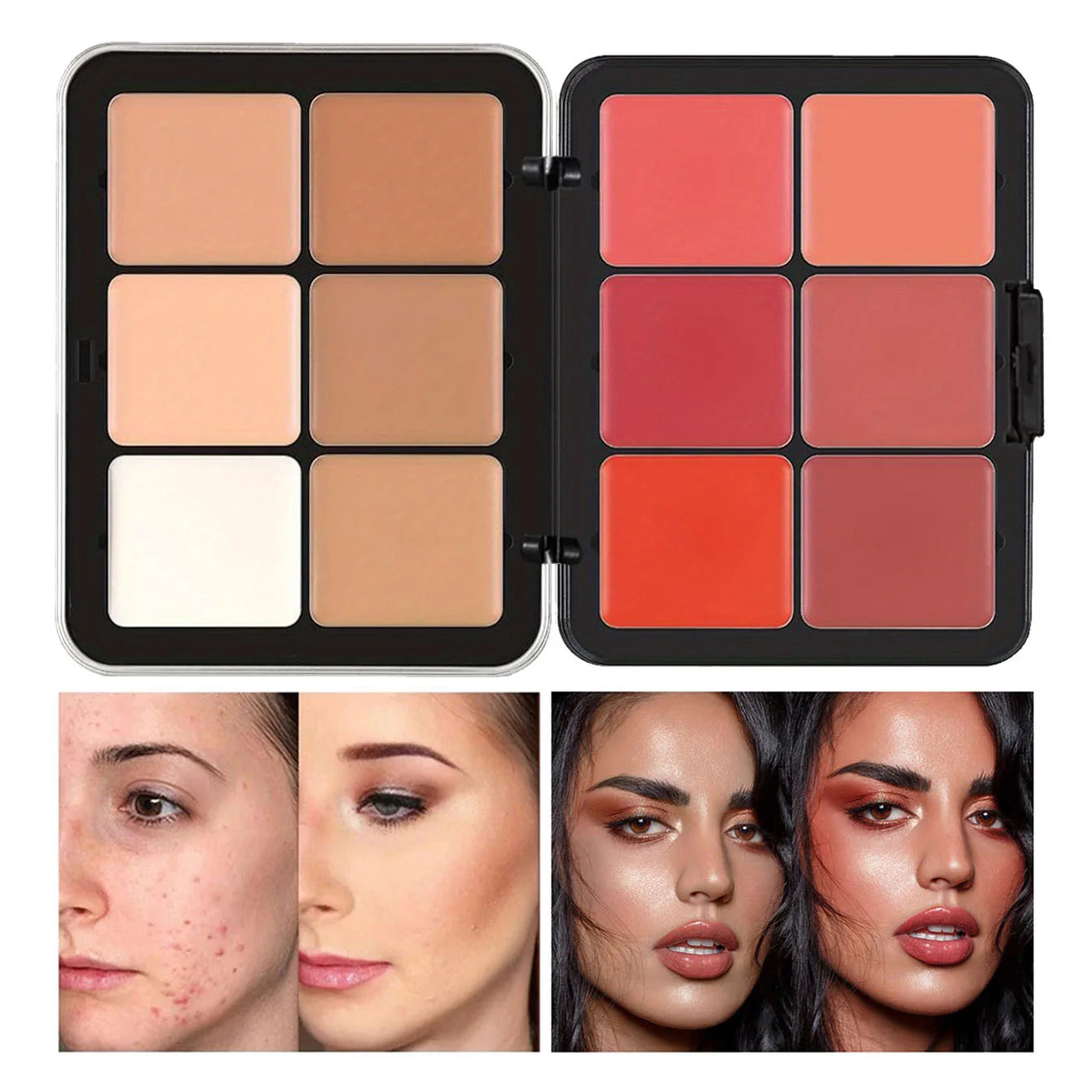 Multi-color iron box concealer blush Palette