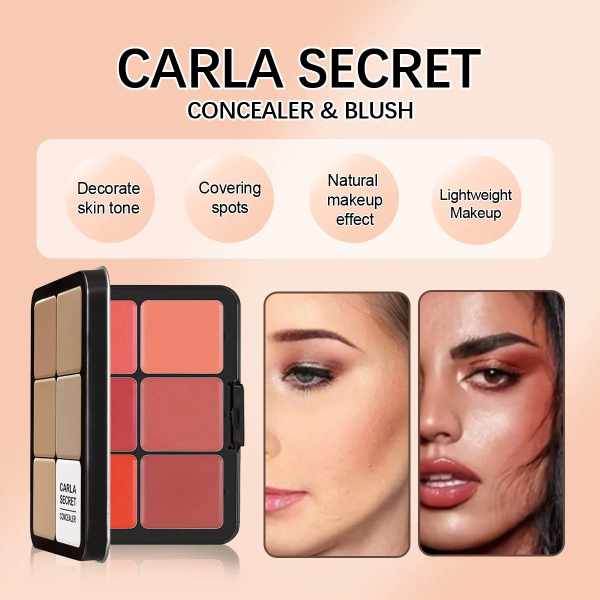 Multi-color iron box concealer blush Palette