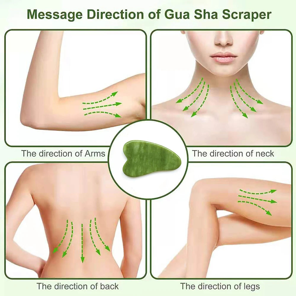 Natural Jade Stone Gua Sha Board Scraper Massage